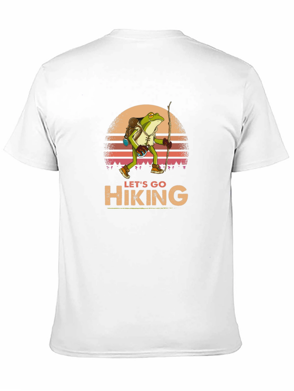 Lets Go Hiking Frog Graphic T-Shirt