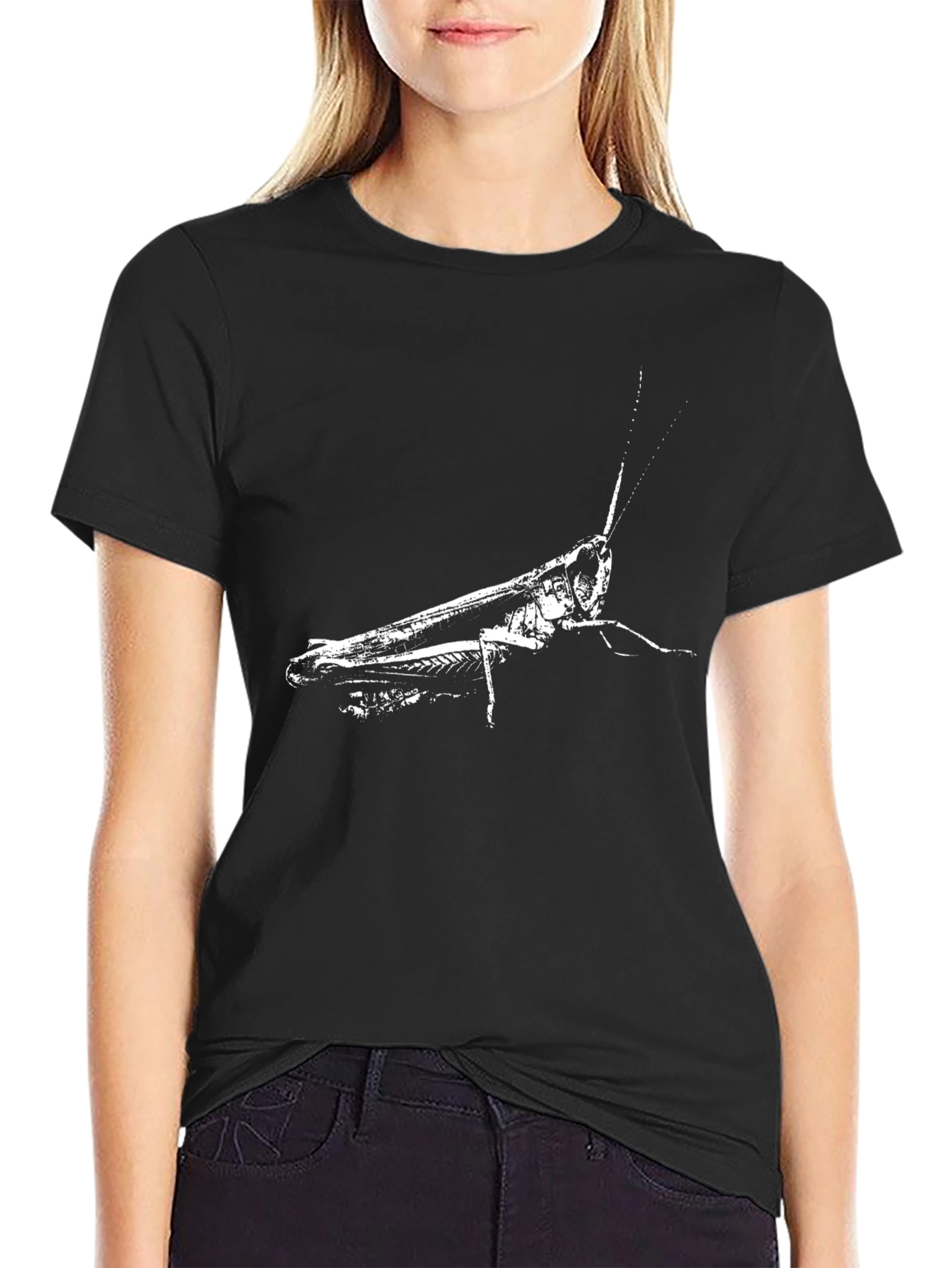 Grasshopper Graphic Tee - Black Cotton