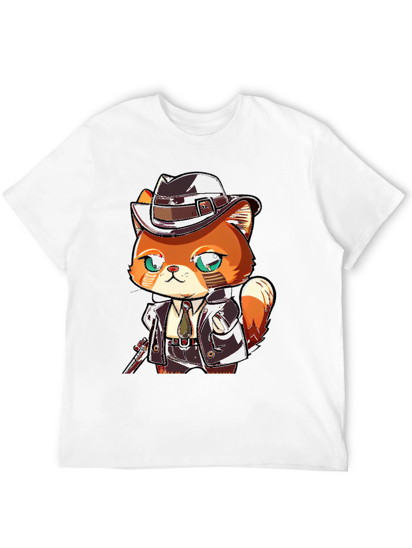 Cartoon Cat Gangster Graphic Tee