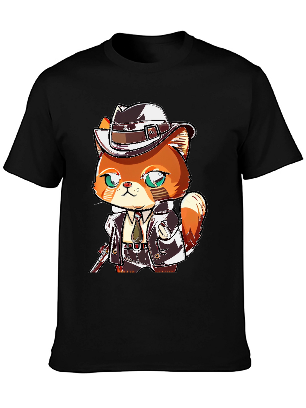 Cartoon Cat Gangster Graphic Tee