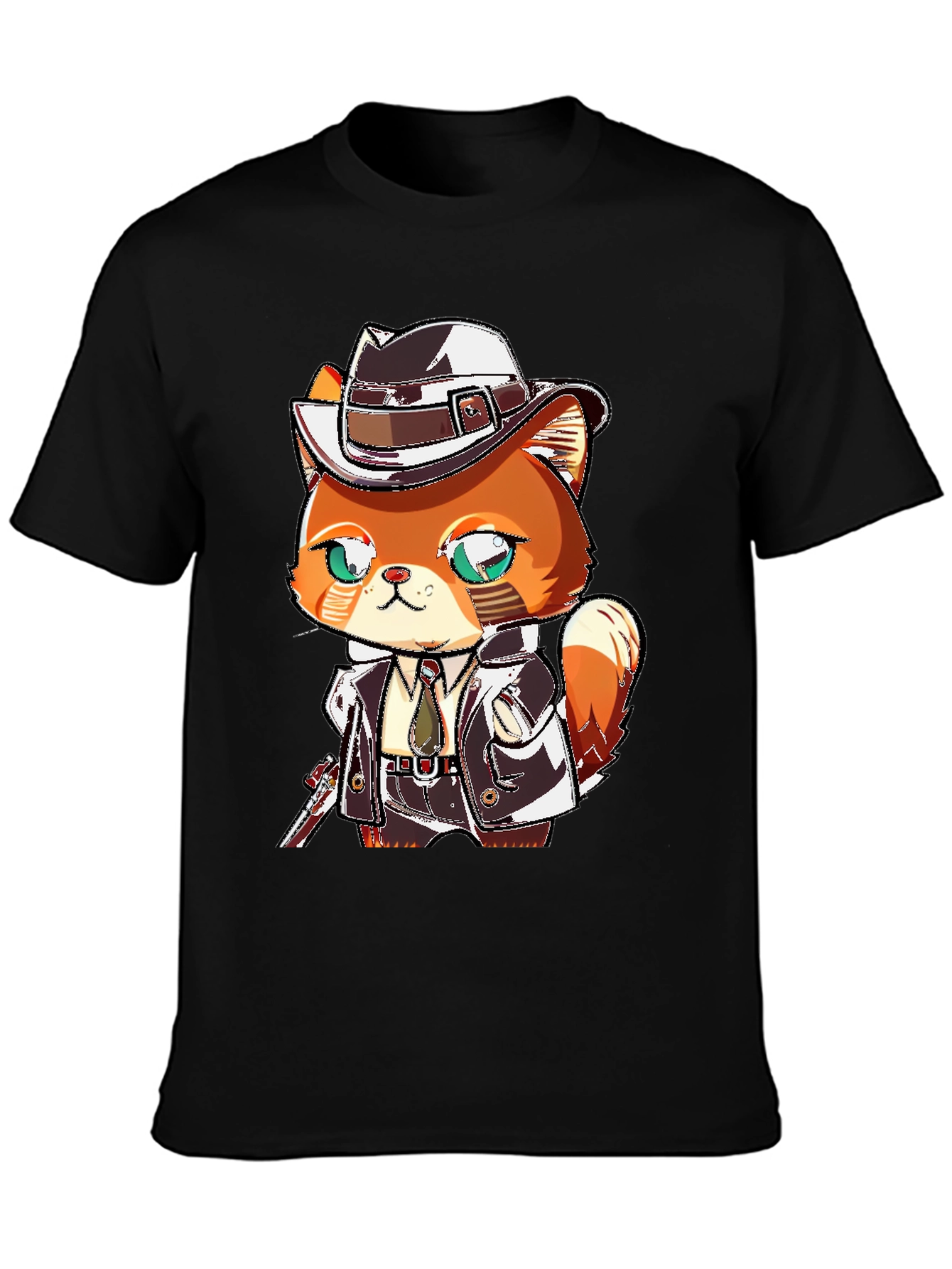 Cartoon Cat Gangster Graphic Tee