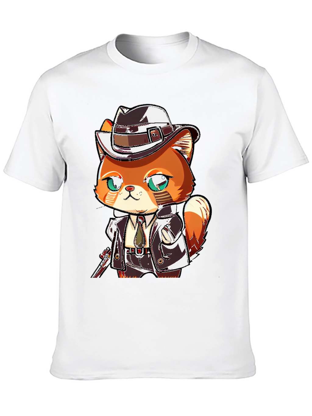 Cartoon Cat Gangster Graphic Tee