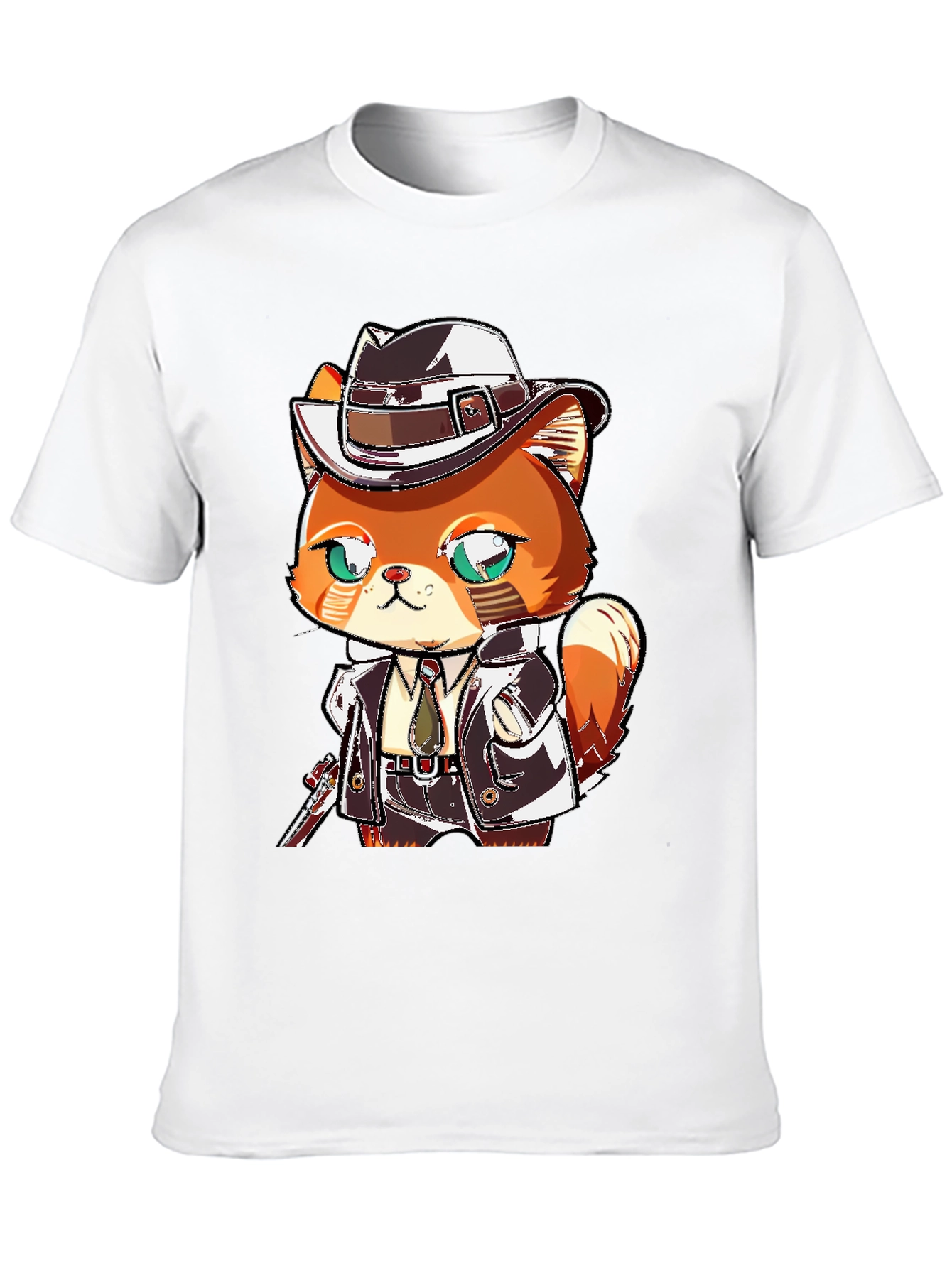 Cartoon Cat Gangster Graphic Tee
