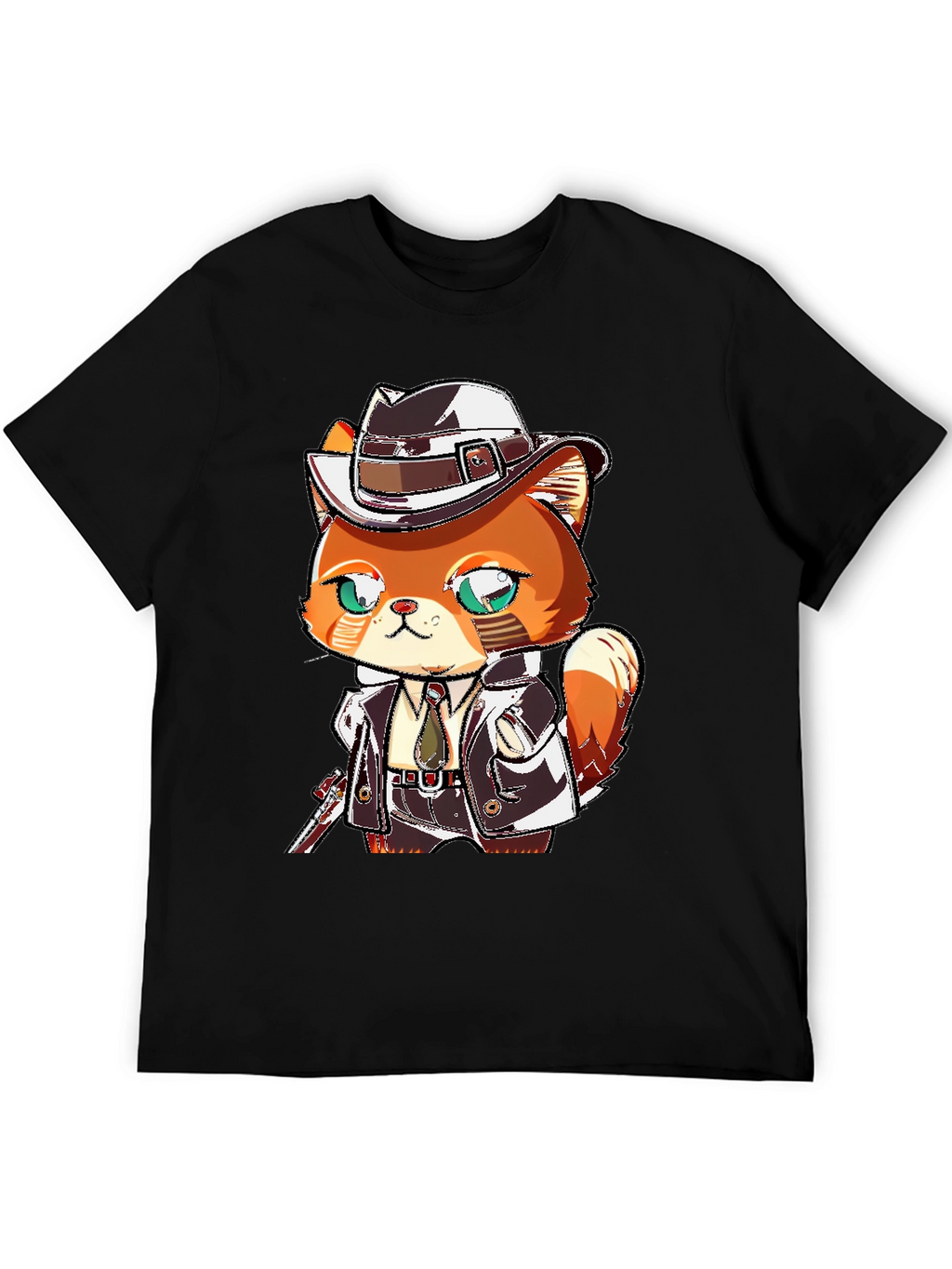 Cartoon Cat Gangster Graphic Tee