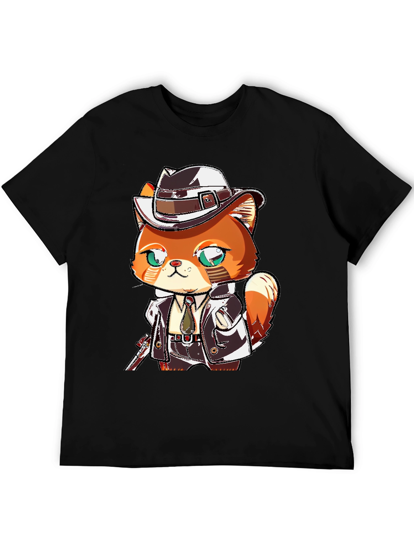 Cartoon Cat Gangster Graphic Tee