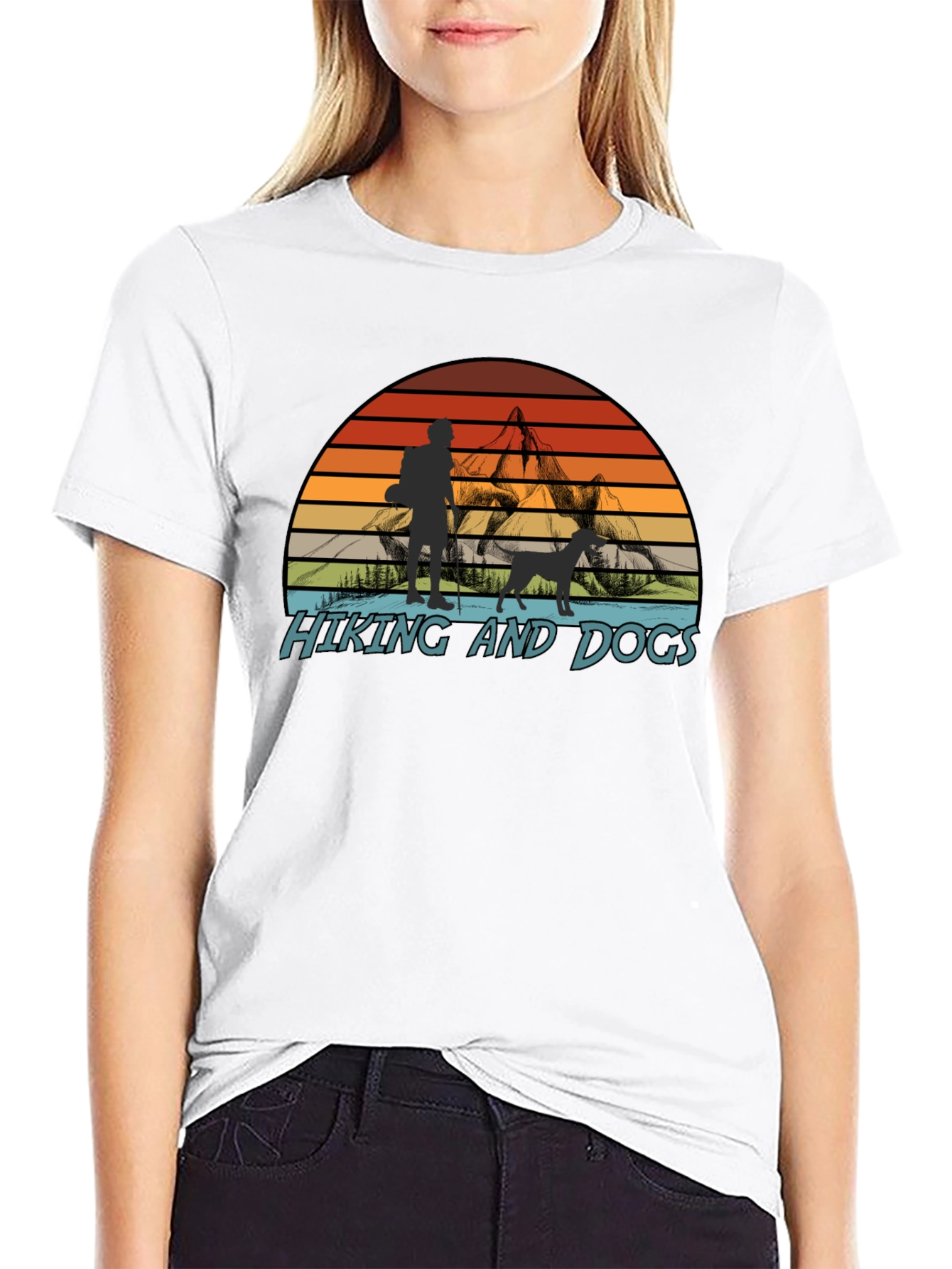 Hiking and Dogs Graphic T-Shirt