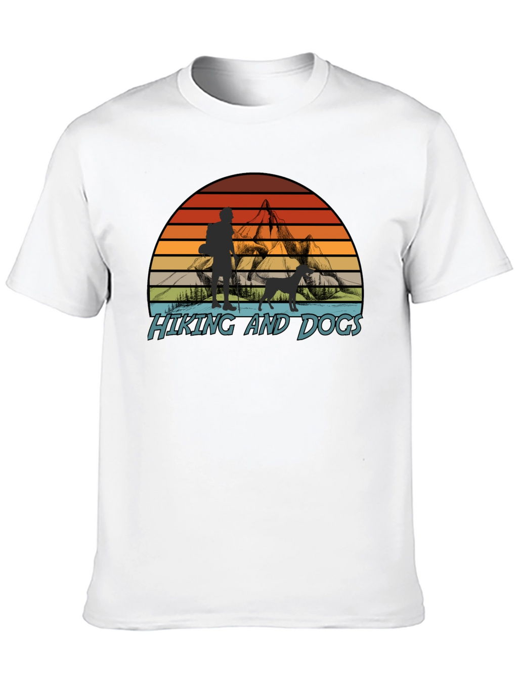 Hiking and Dogs Graphic T-Shirt