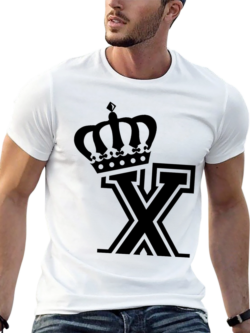 Crown X Graphic Tee - Stylish Black T-Shirt