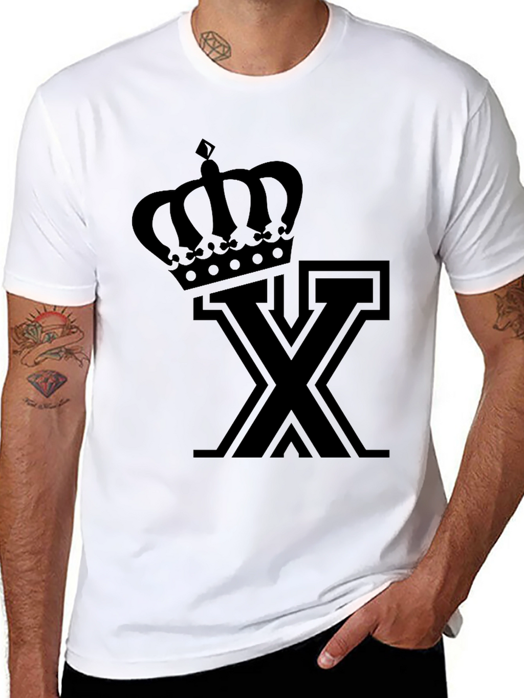 Crown X Graphic Tee - Stylish Black T-Shirt
