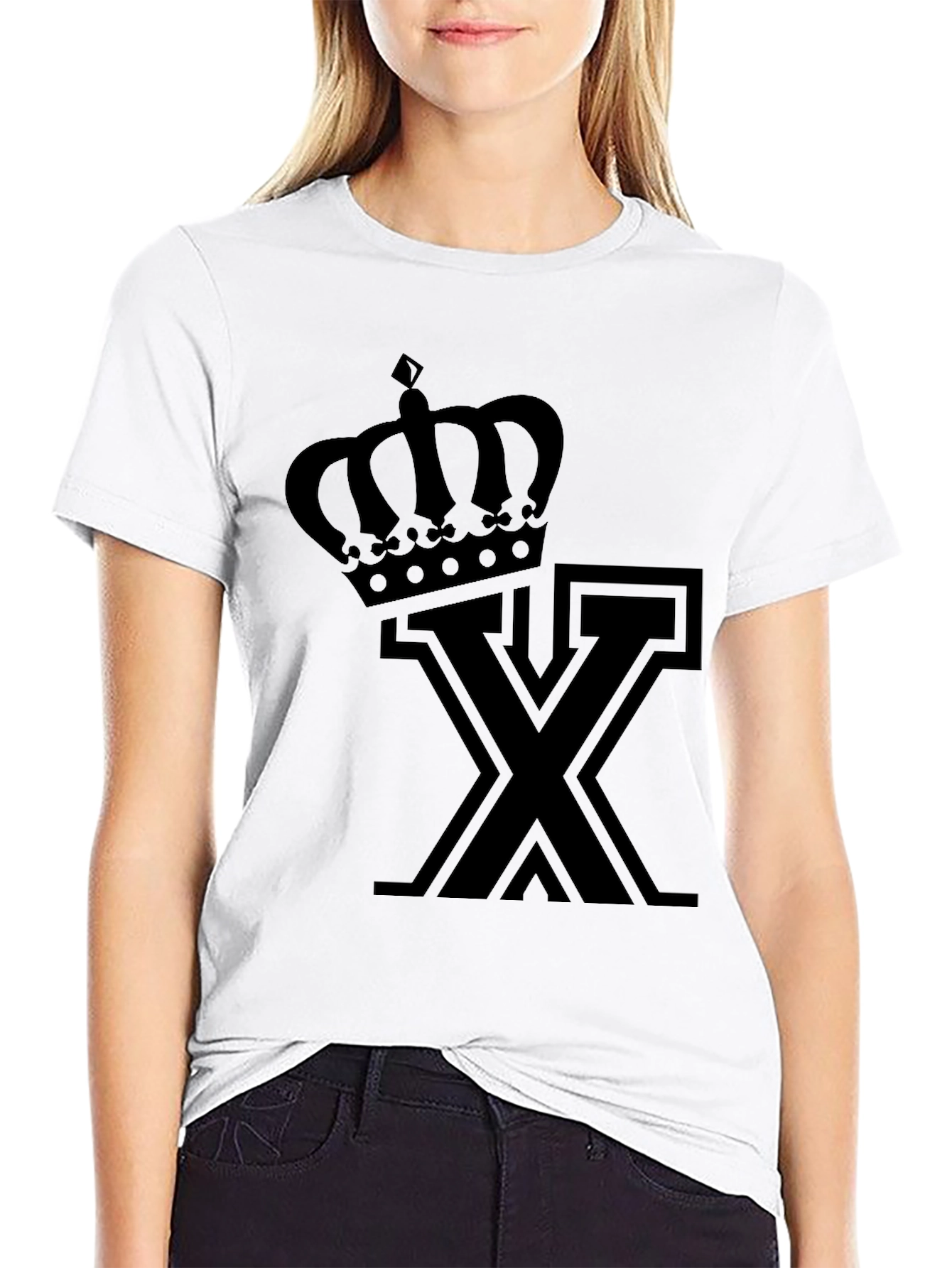 Crown X Graphic Tee - Stylish Black T-Shirt
