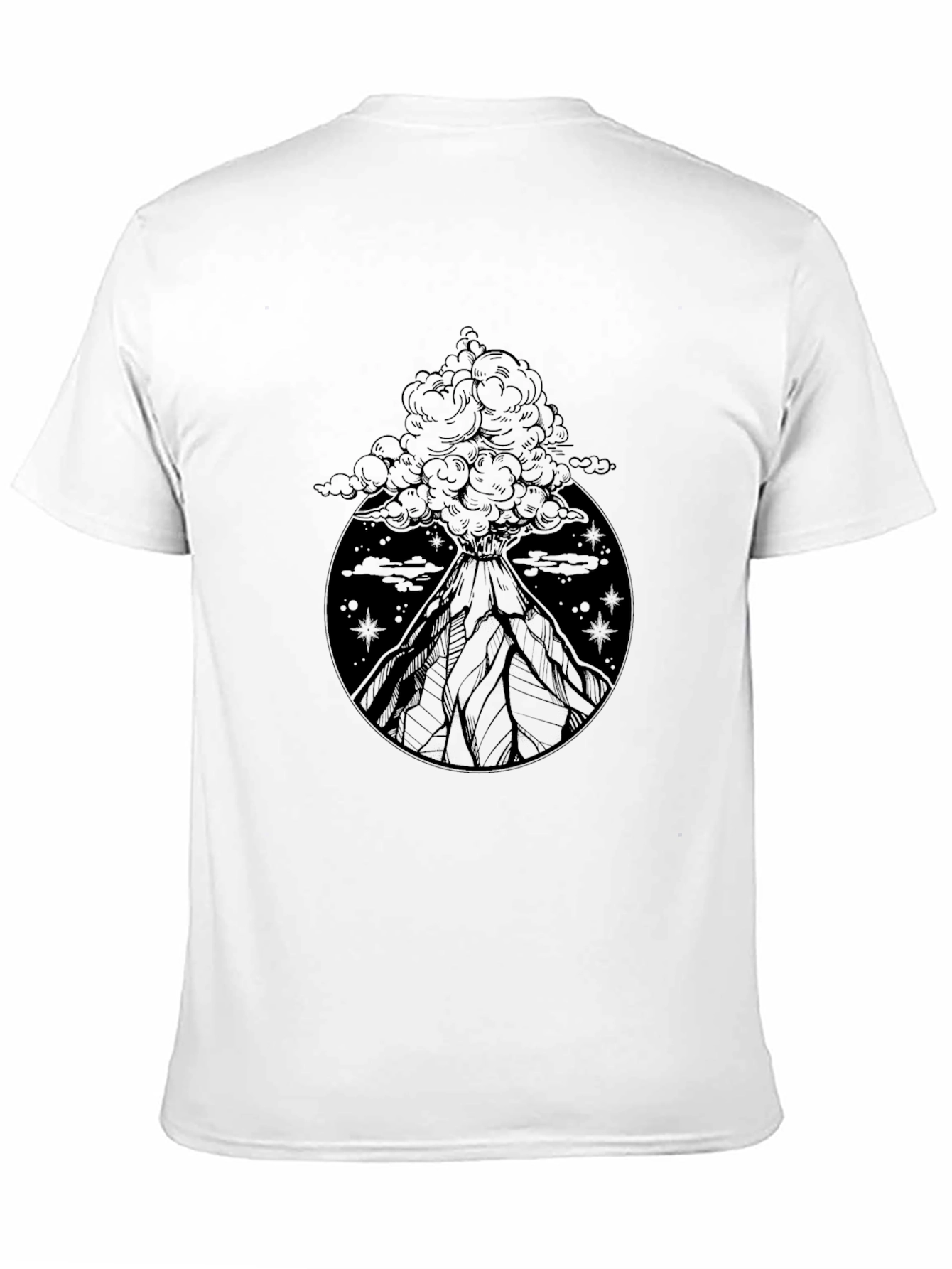 Volcano Eruption Graphic Tee - Black