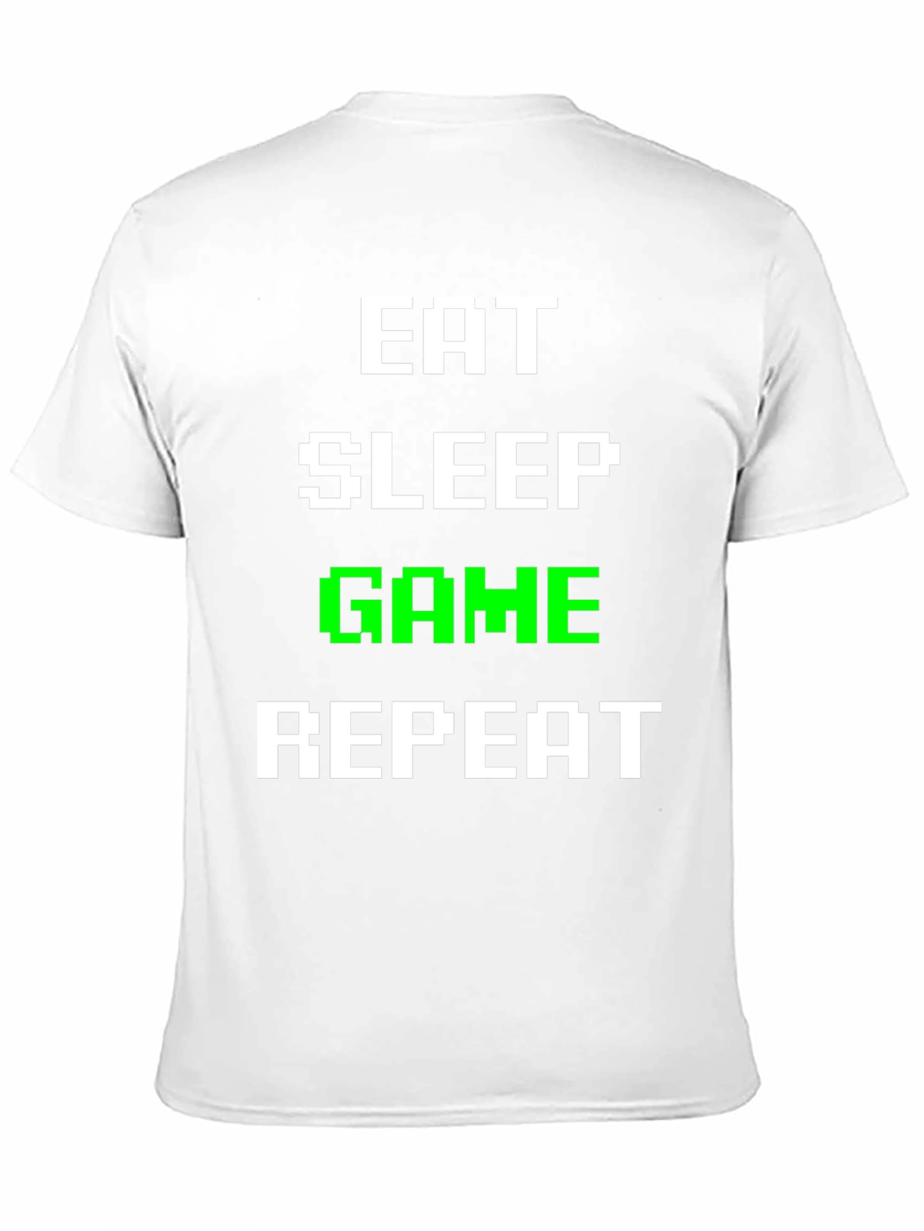 Eat Sleep Game Repeat Gamer T-Shirt - Black