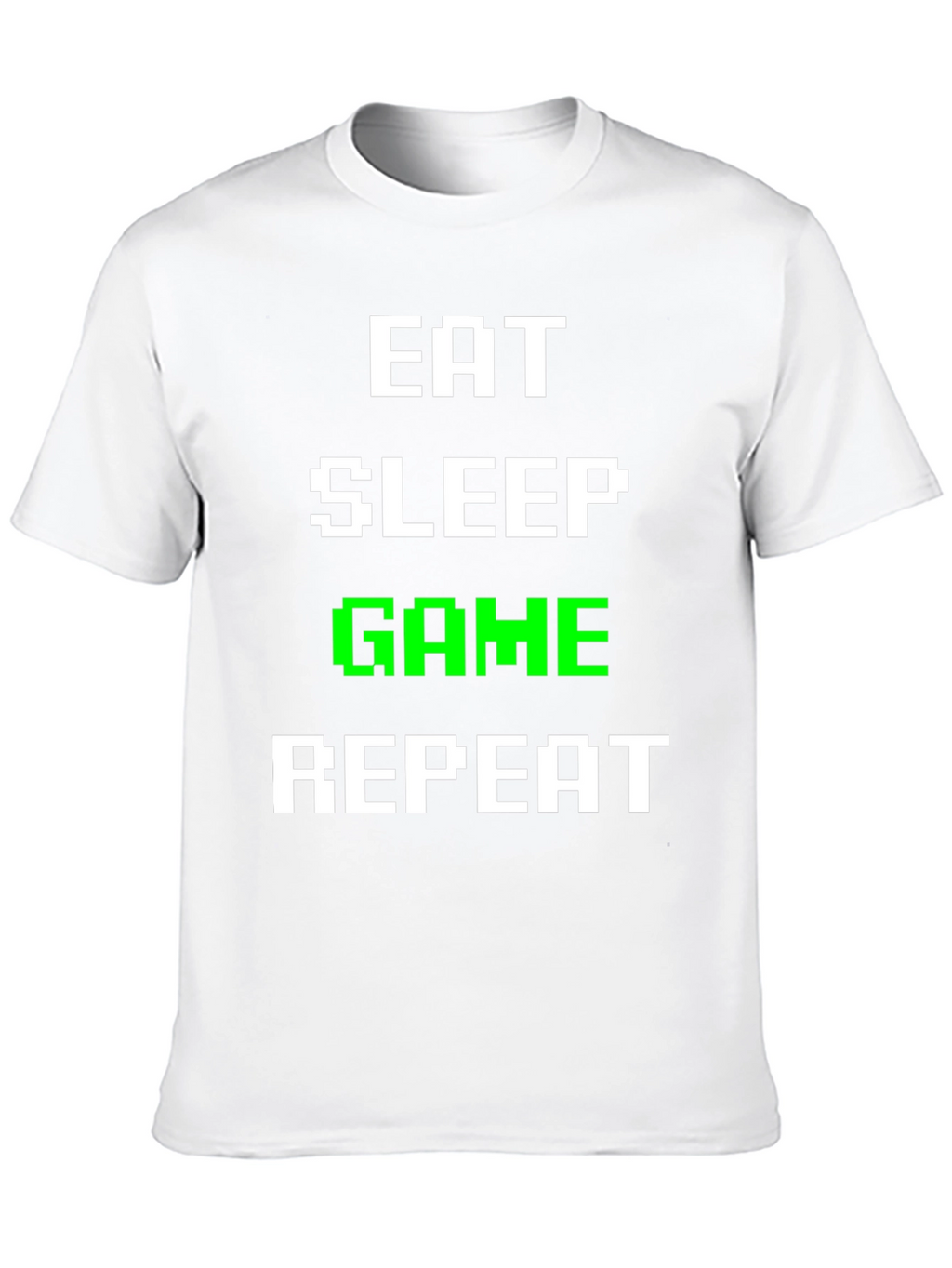 Eat Sleep Game Repeat Gamer T-Shirt - Black