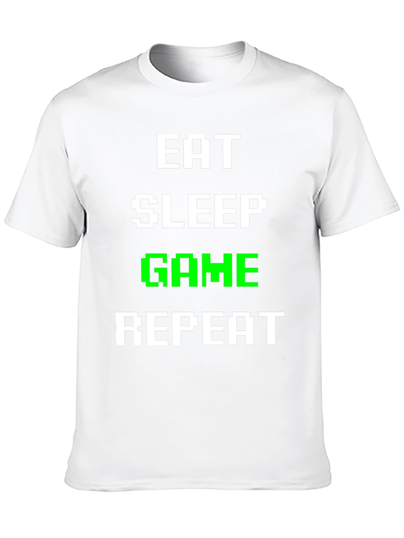 Eat Sleep Game Repeat Gamer T-Shirt - Black
