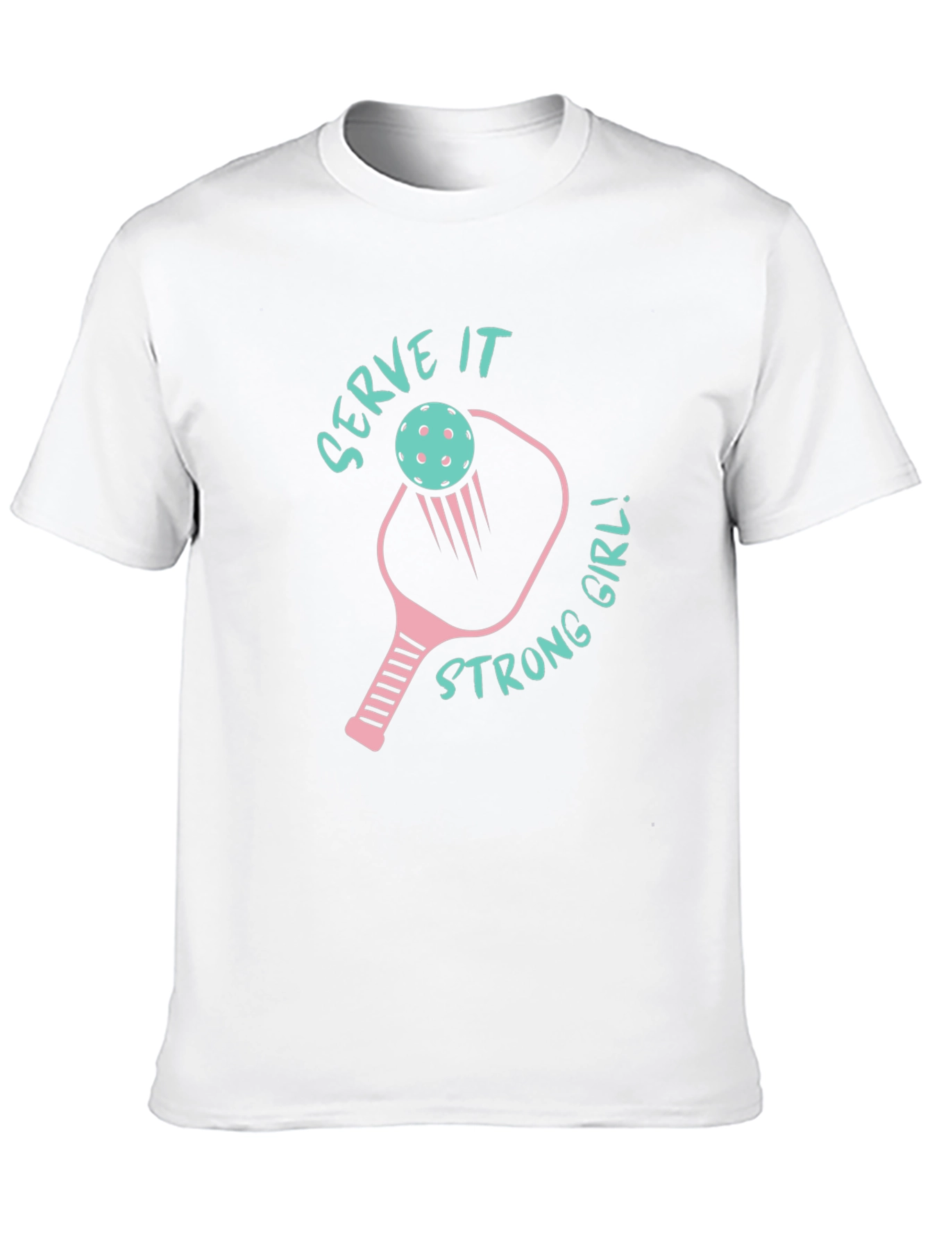 Serve It Strong Girl Pickleball Graphic Tee