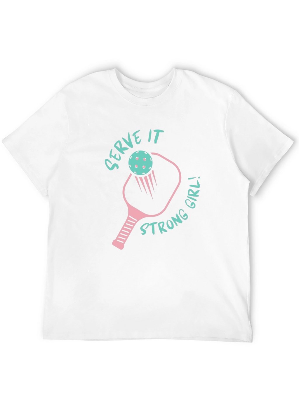 Serve It Strong Girl Pickleball Graphic Tee