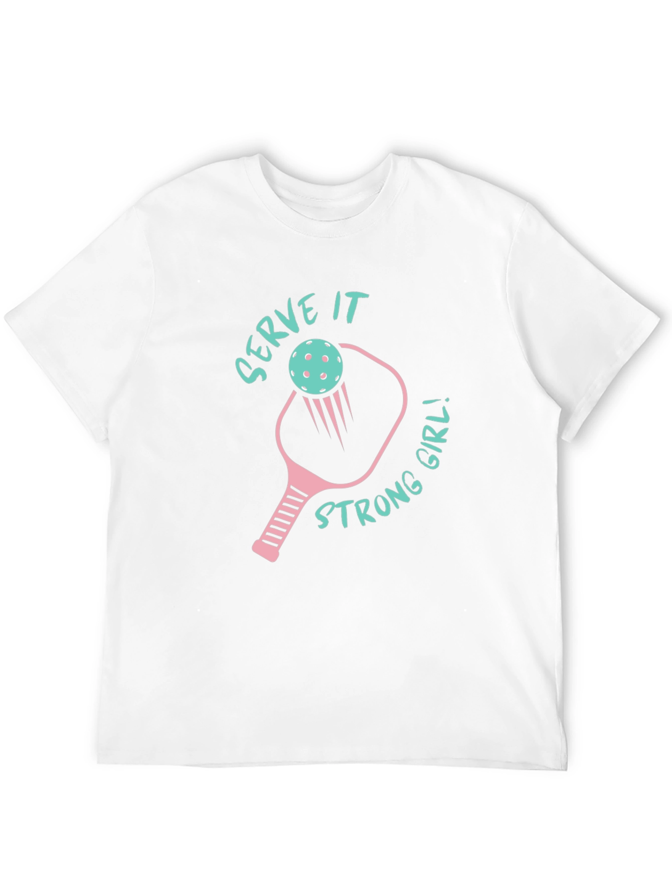 Serve It Strong Girl Pickleball Graphic Tee