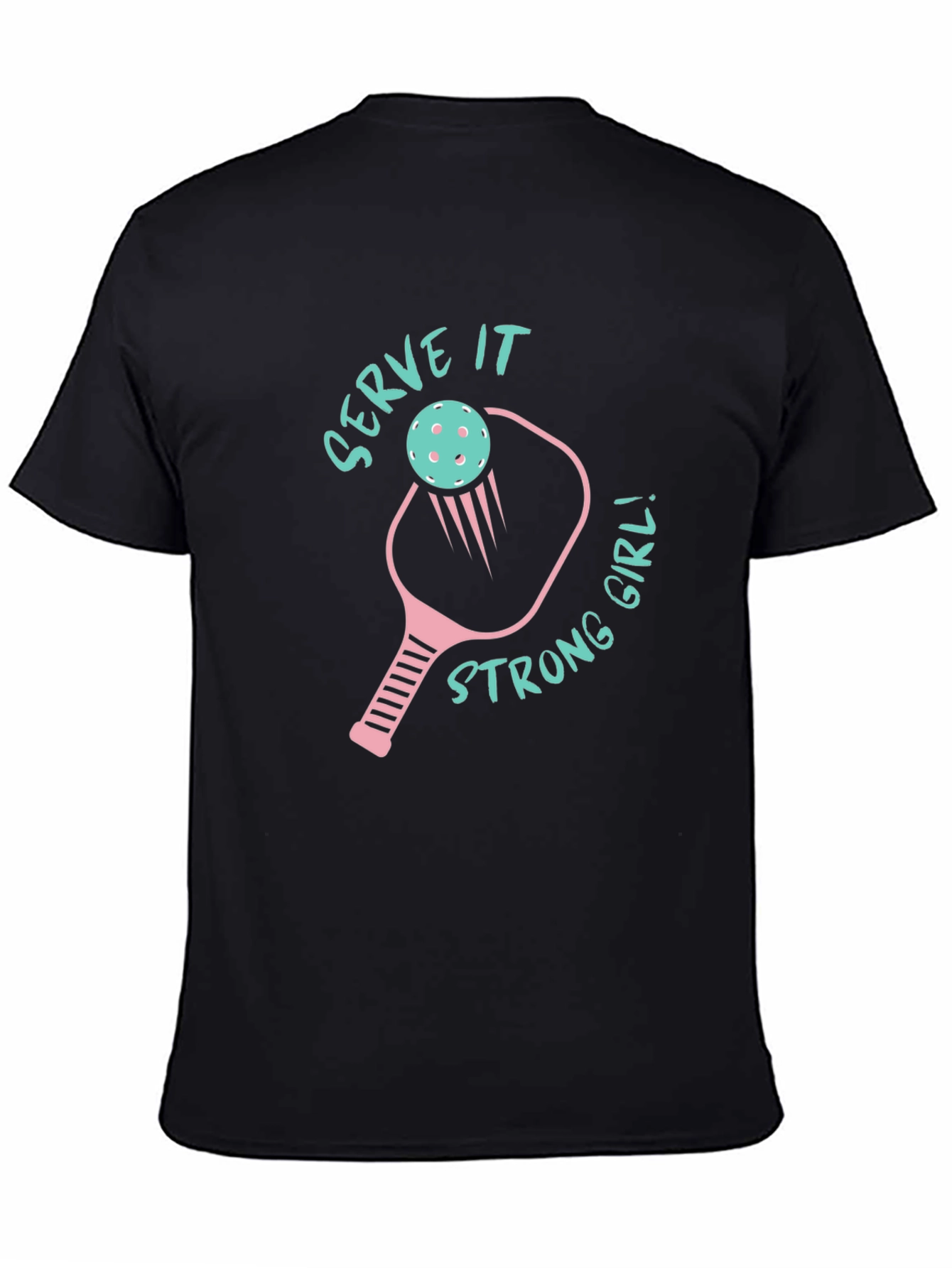 Serve It Strong Girl Pickleball Graphic Tee