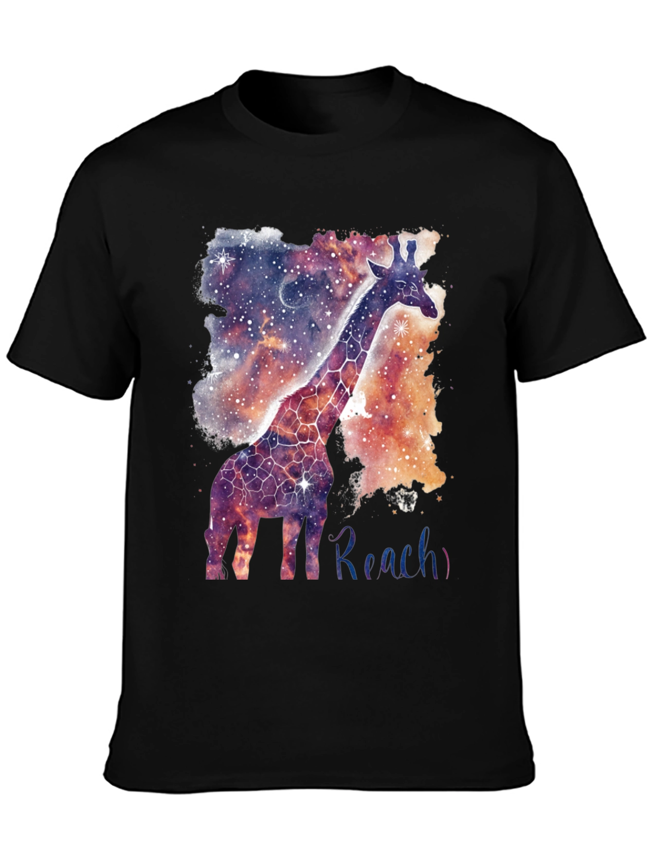 Galaxy Giraffe Graphic Tee - Reach for the Stars!
