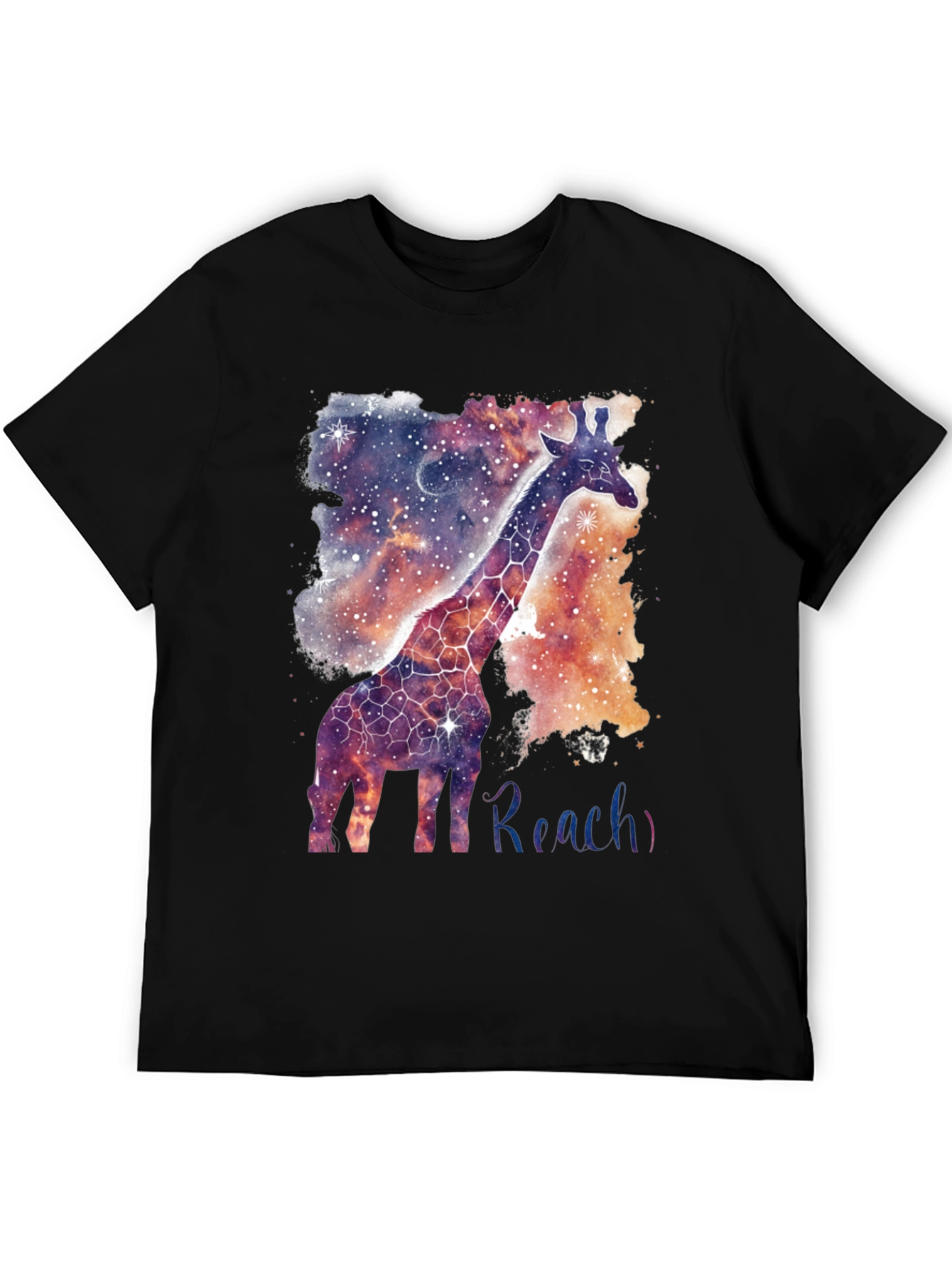 Galaxy Giraffe Graphic Tee - Reach for the Stars!