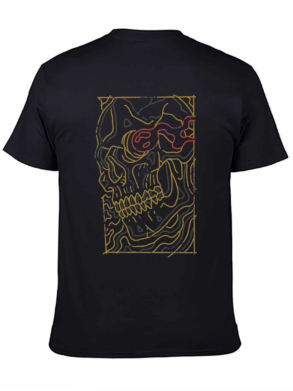 Skull Contour Graphic Tee - Modern Streetwear Style