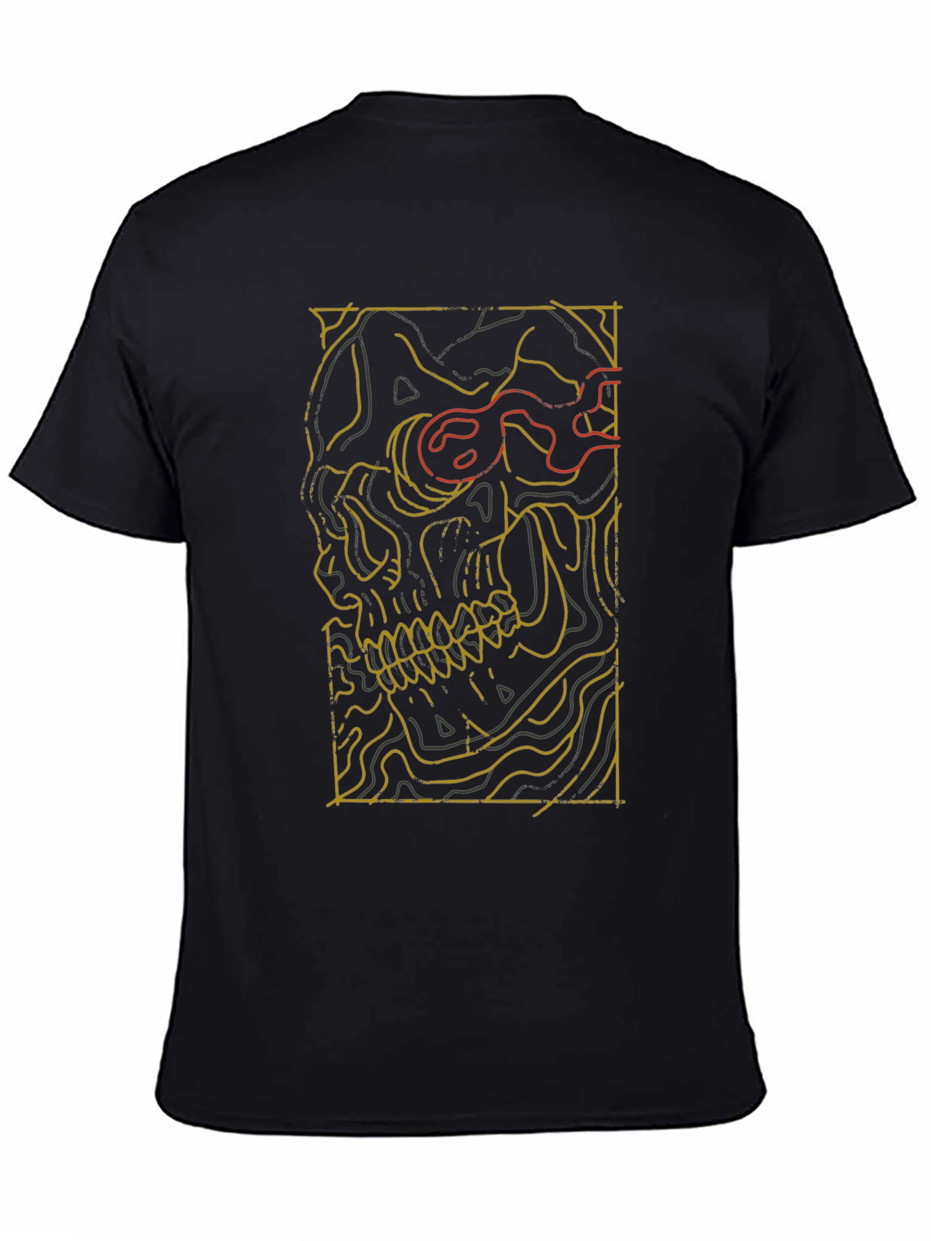 Skull Contour Graphic Tee - Modern Streetwear Style