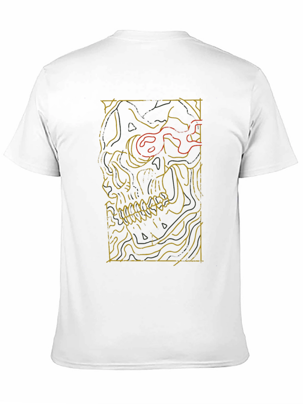 Skull Contour Graphic Tee - Modern Streetwear Style