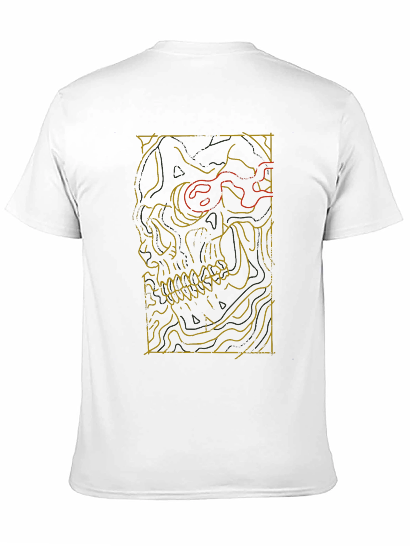 Skull Contour Graphic Tee - Modern Streetwear Style