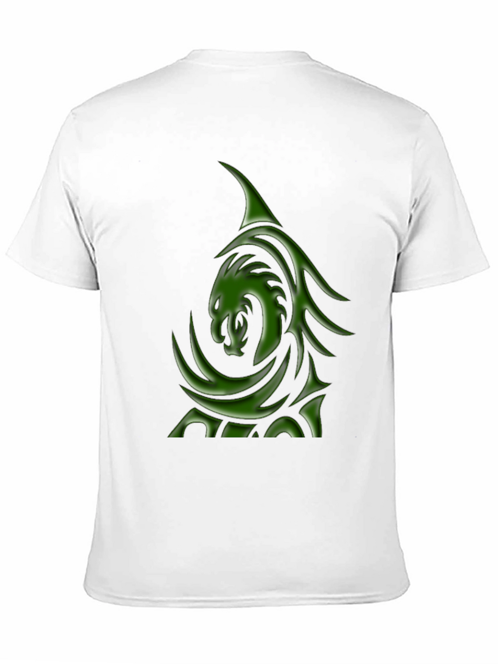 Mens Black T-Shirt with Green Dragon Graphic