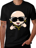 Cool Cartoon Character Black T-Shirt