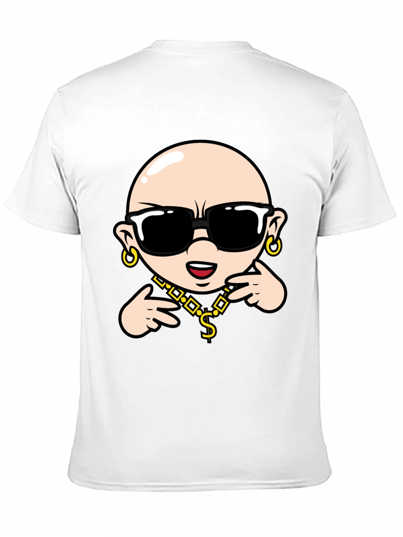 Cool Cartoon Character Black T-Shirt