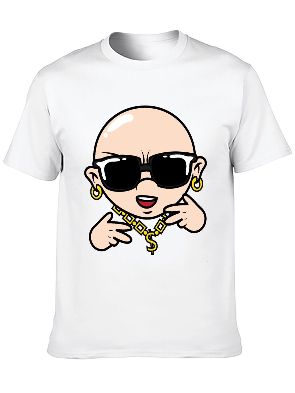 Cool Cartoon Character Black T-Shirt