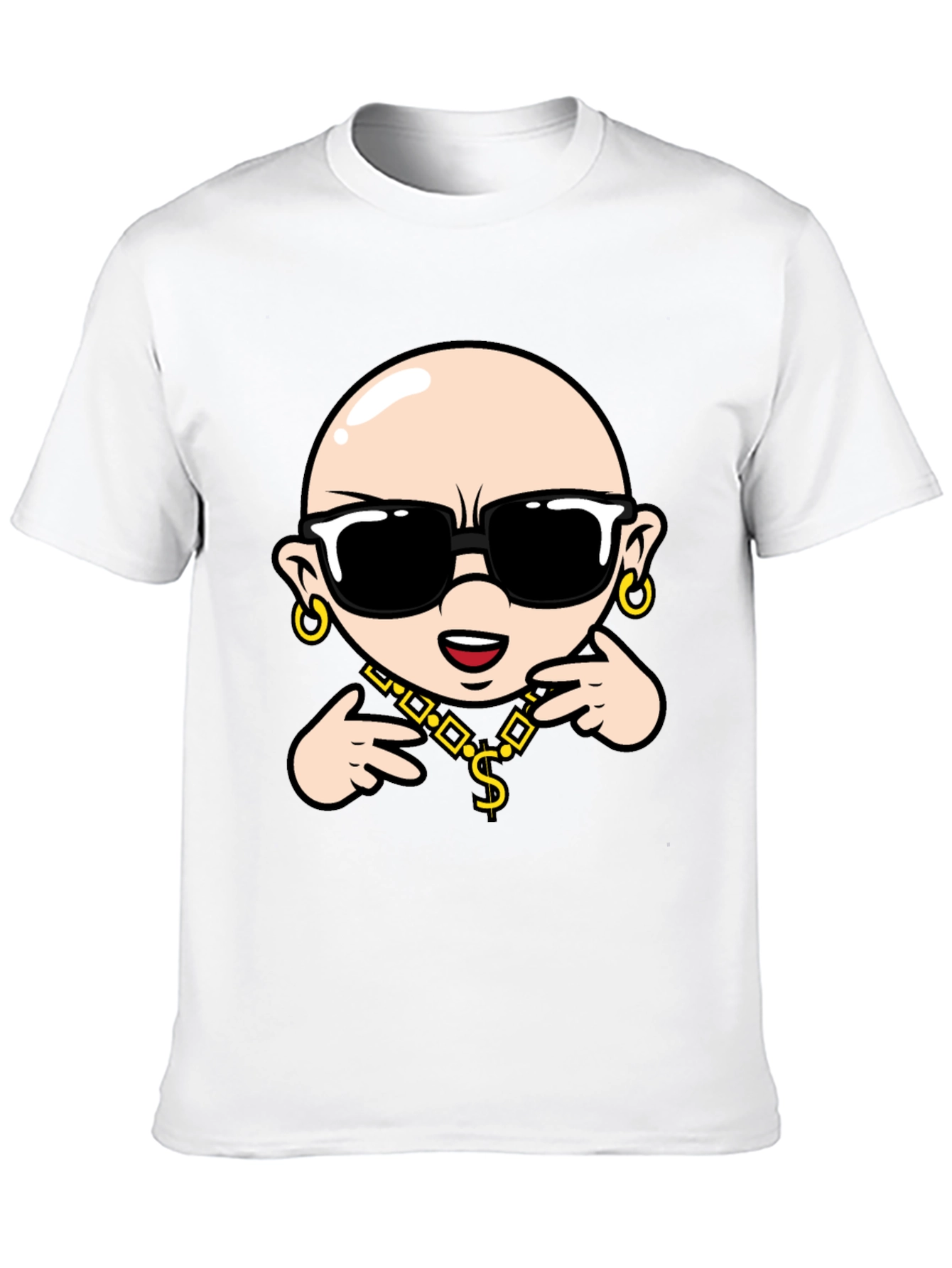 Cool Cartoon Character Black T-Shirt