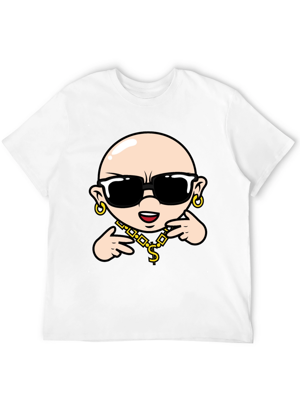 Cool Cartoon Character Black T-Shirt