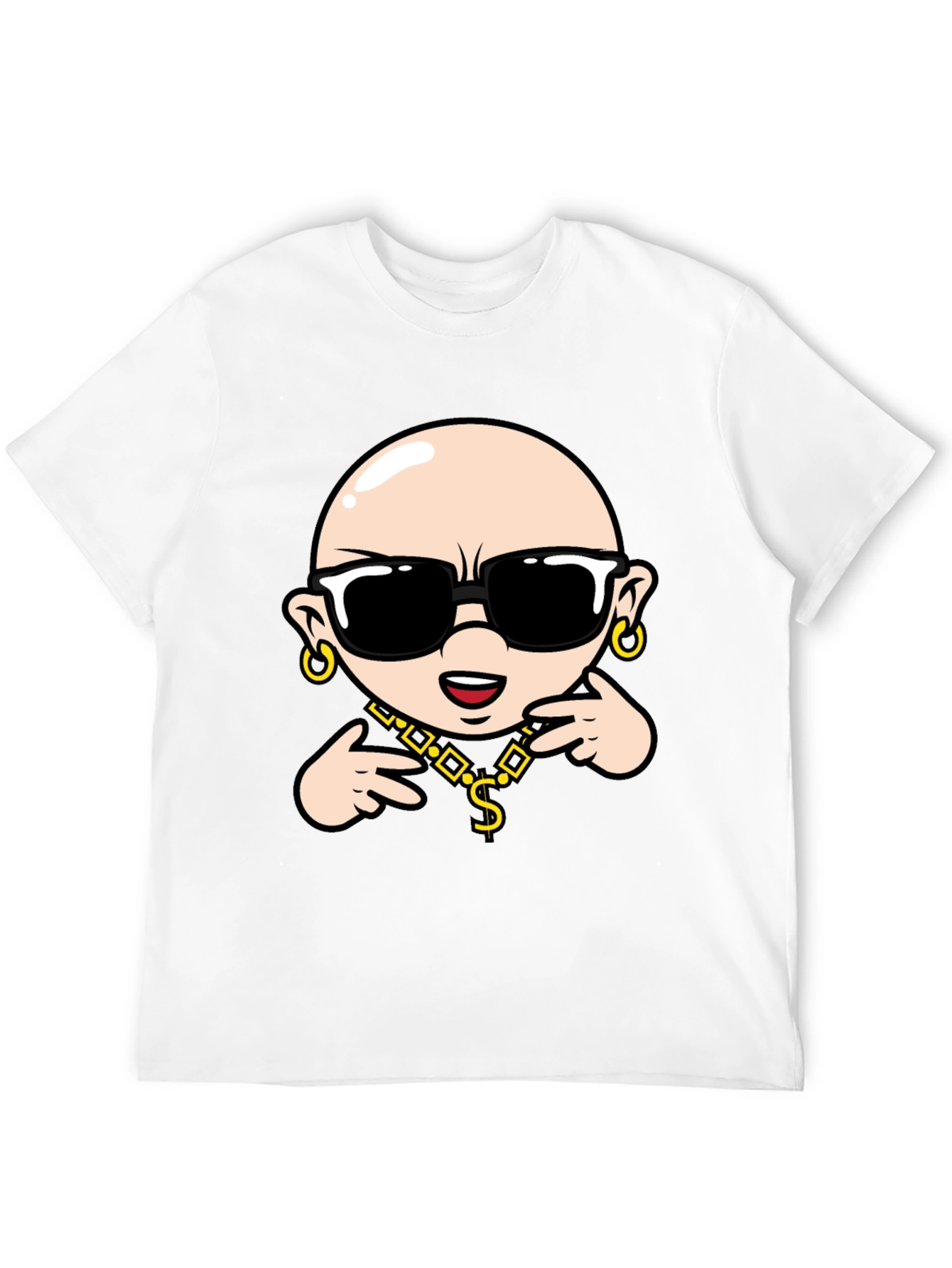 Cool Cartoon Character Black T-Shirt