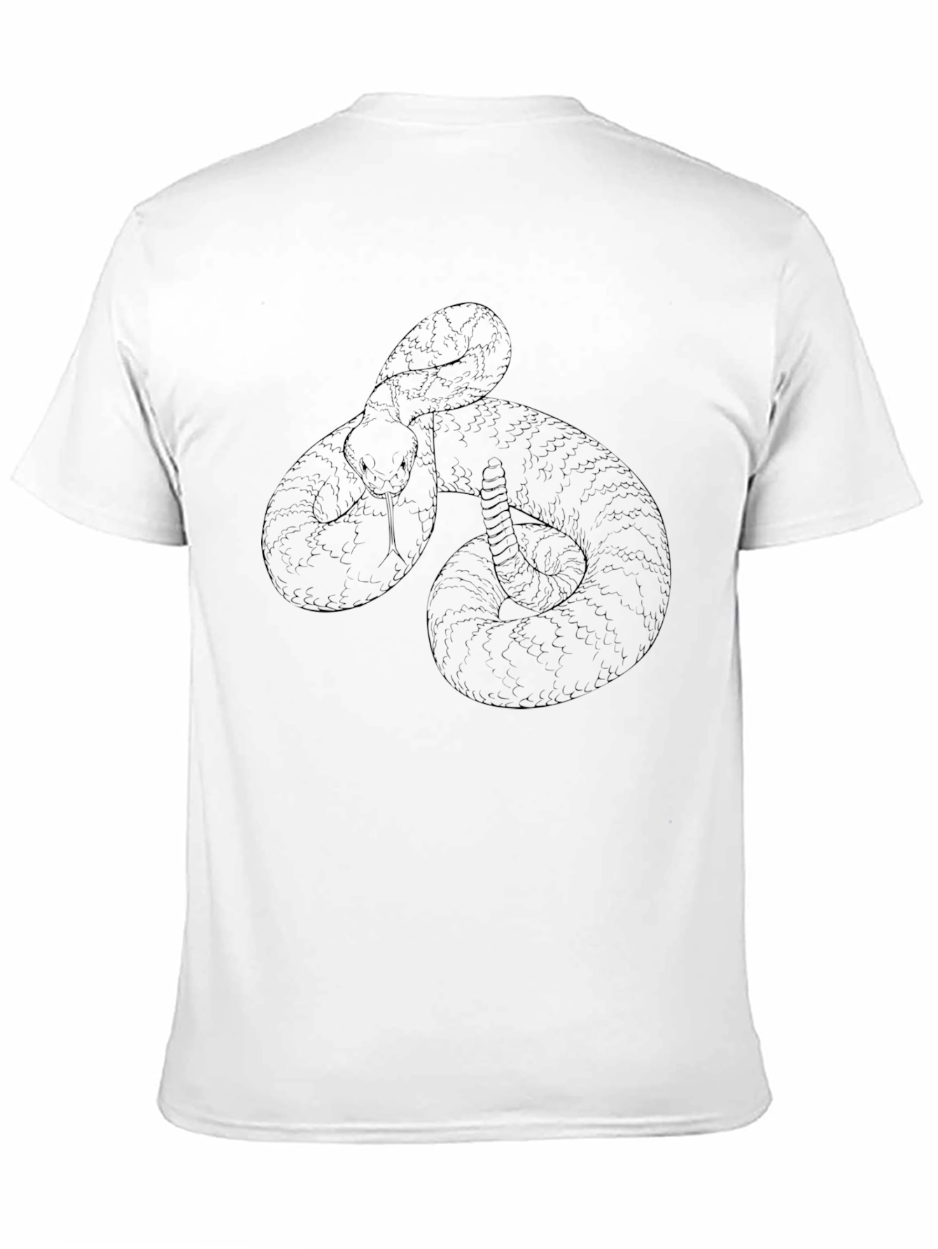 Mens Black Snake Graphic T-Shirt