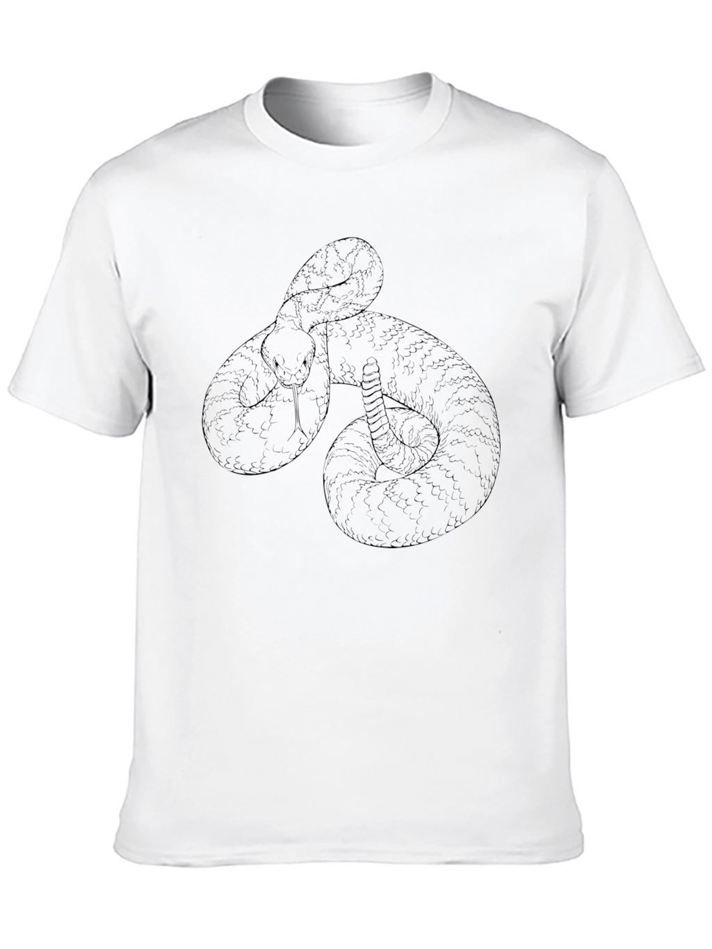 Mens Black Snake Graphic T-Shirt