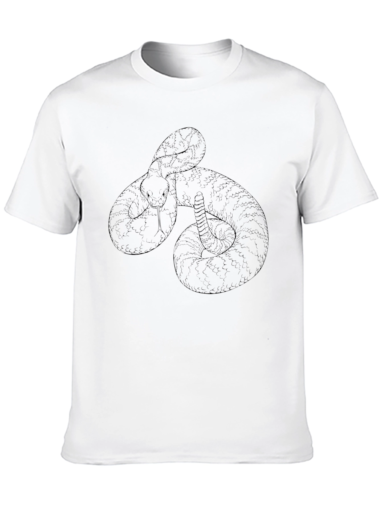 Mens Black Snake Graphic T-Shirt