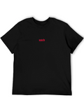 Used Text Graphic Black T-Shirt