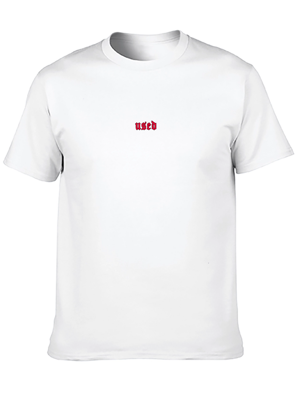Used Text Graphic Black T-Shirt