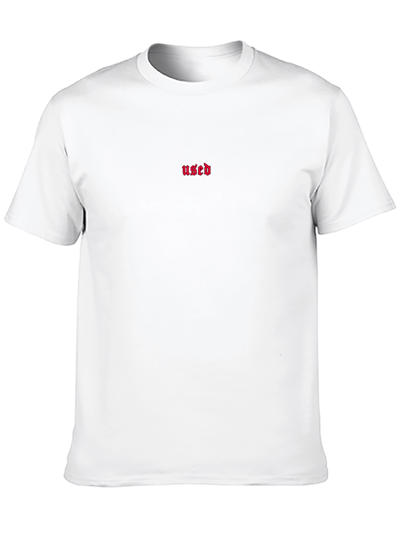 Used Text Graphic Black T-Shirt
