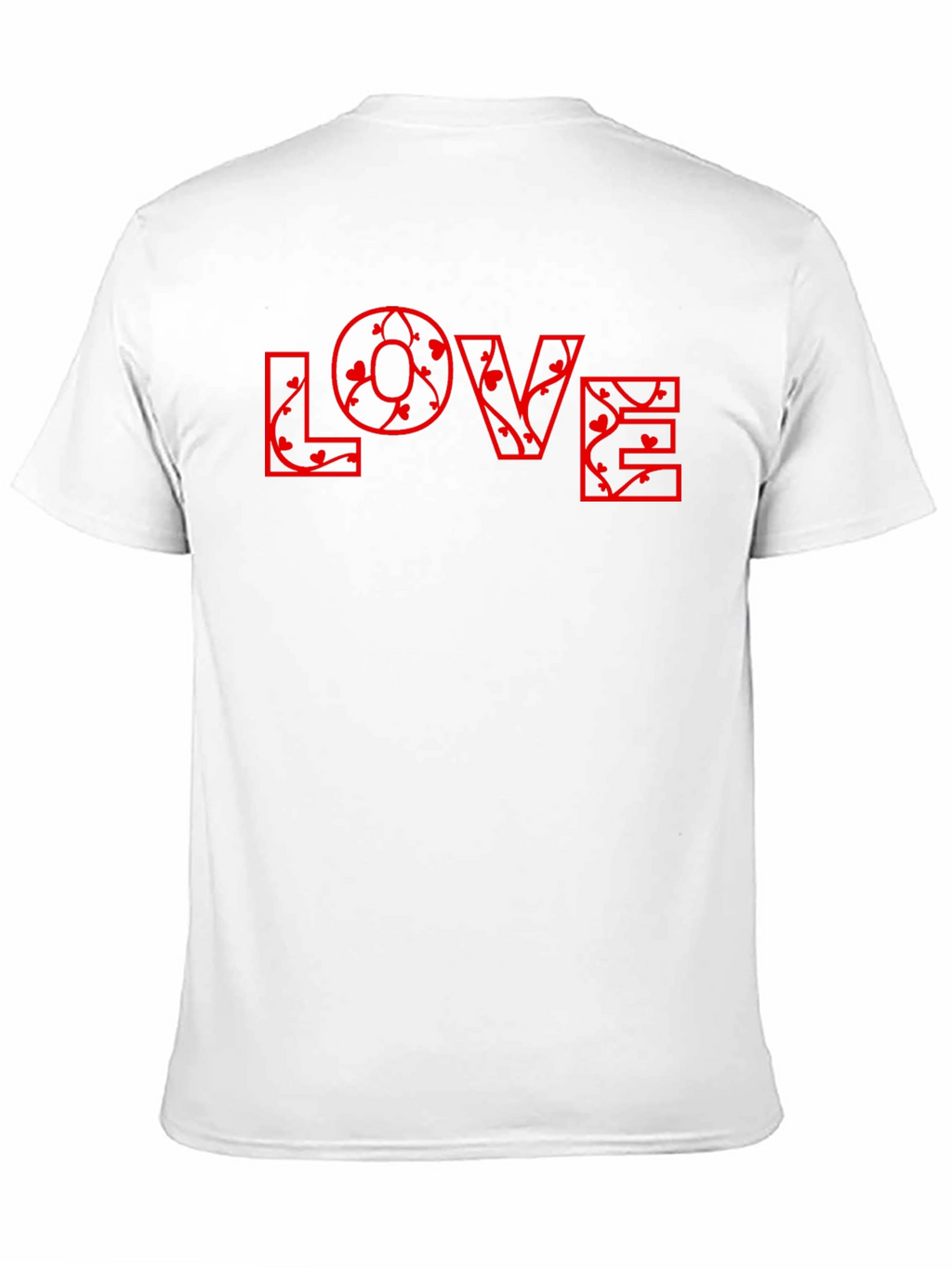 Floral LOVE Print Black T-Shirt