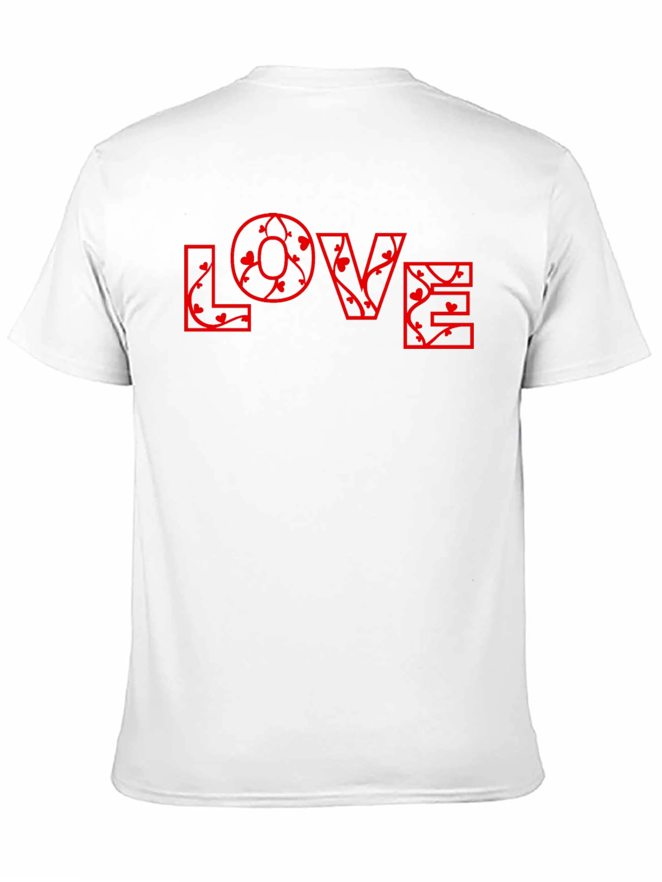 Floral LOVE Print Black T-Shirt