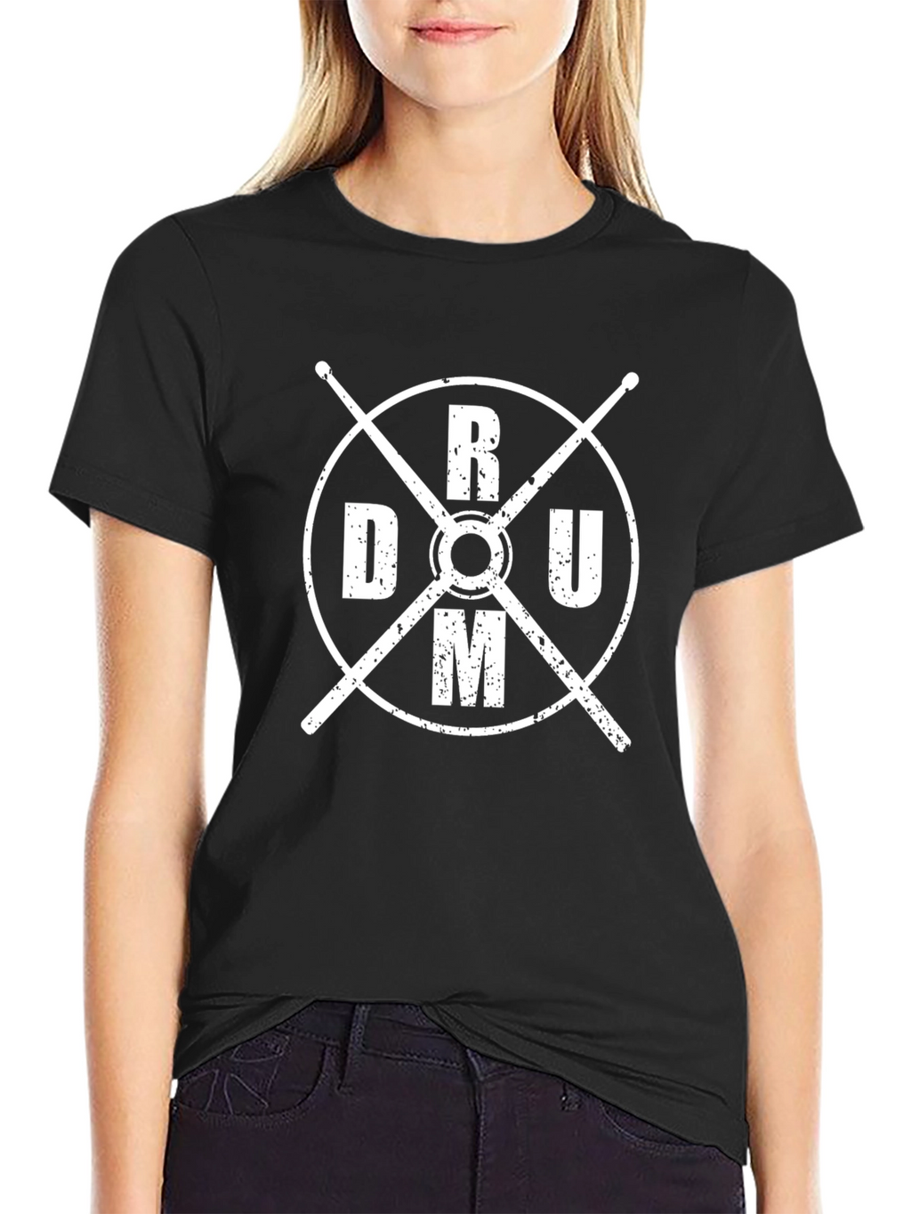 Drum Kit Design T-Shirt - Music Lover Tee