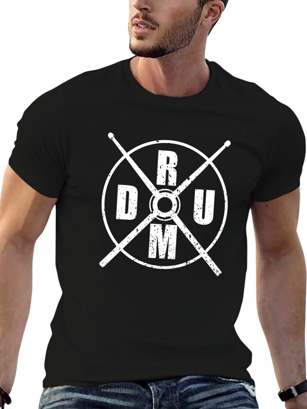 Drum Kit Design T-Shirt - Music Lover Tee