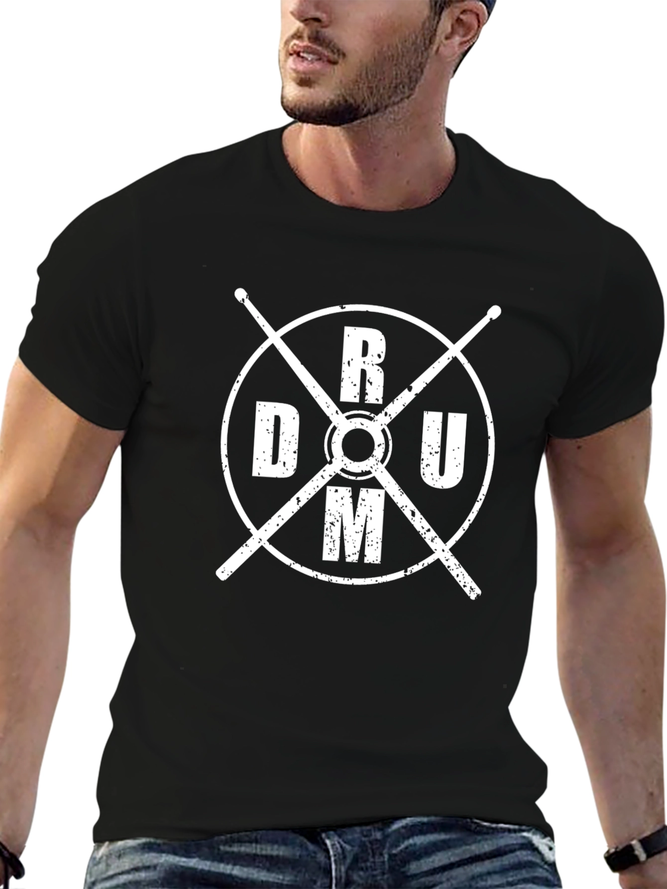 Drum Kit Design T-Shirt - Music Lover Tee