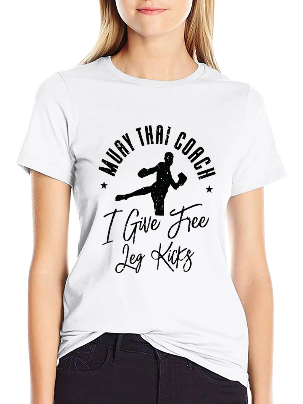Muay Thai Coach Free Leg Kicks Graphic T-Shirt