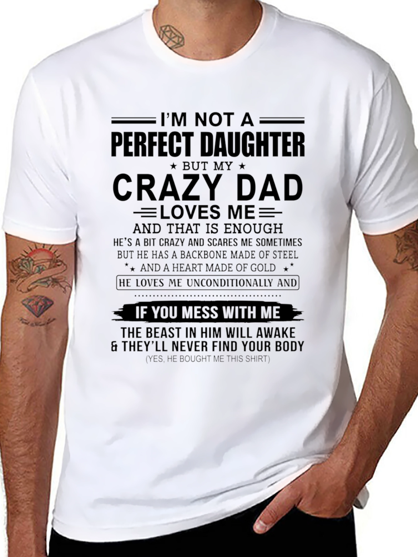 Crazy Dad Loves Me Graphic T-Shirt