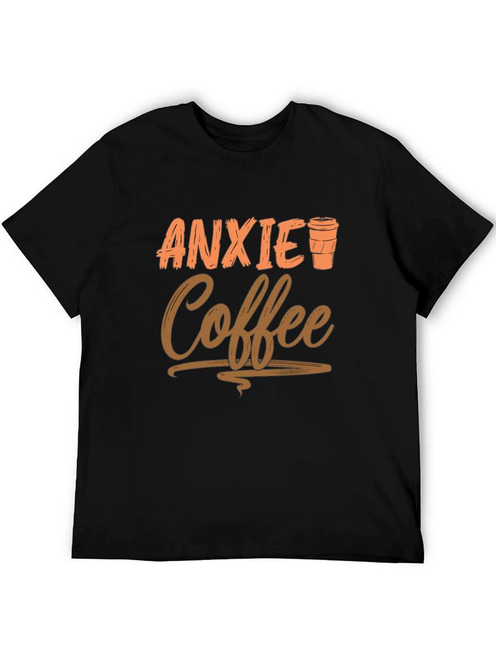 Anxiety Coffee Graphic Tee - Relaxed Style