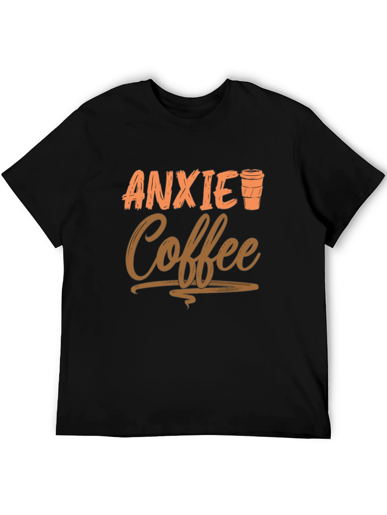 Anxiety Coffee Graphic Tee - Relaxed Style